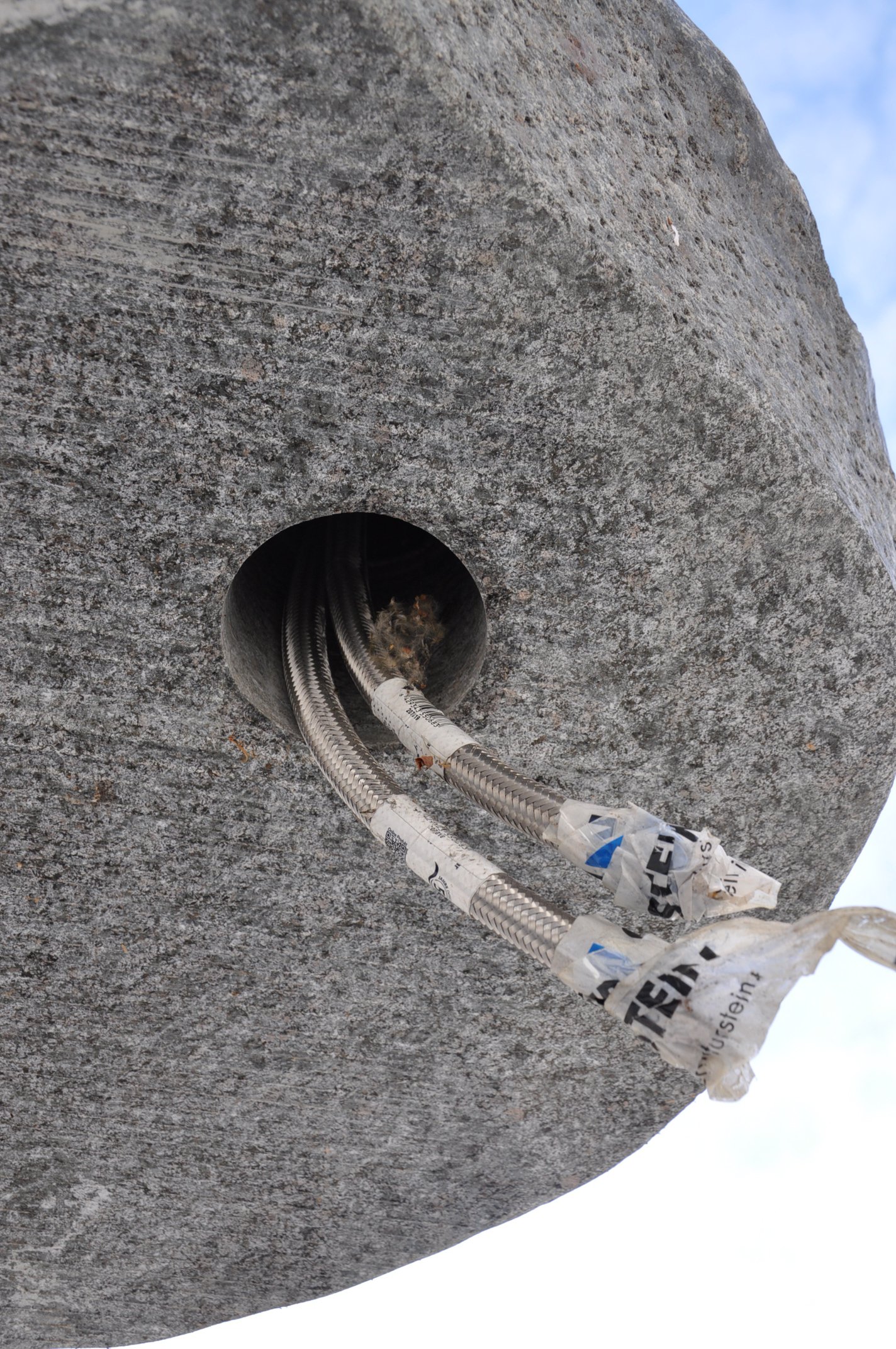 Outdoor shower with hotcold water mixer