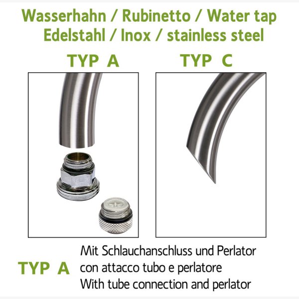 Stainless steel water tap 