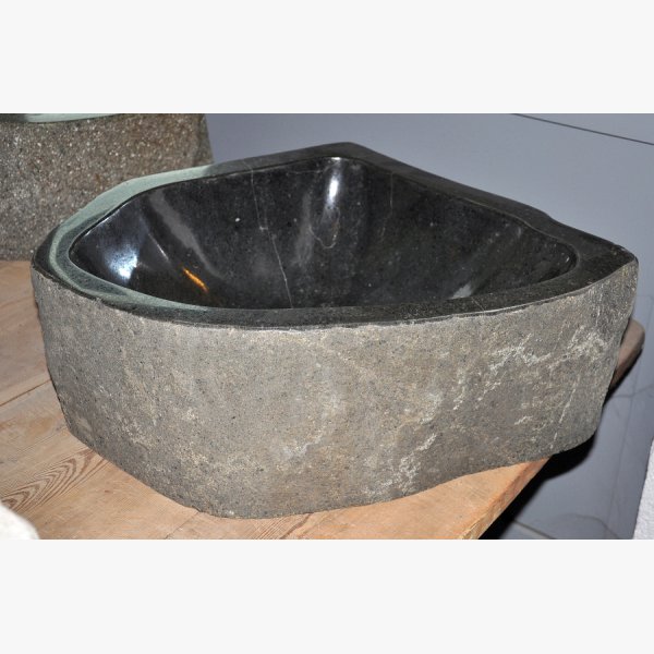 Wash basin in basalt from Siusi-South Tyrol