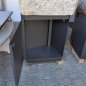 Wash basin made of tonalite from Texel area with steel furniture