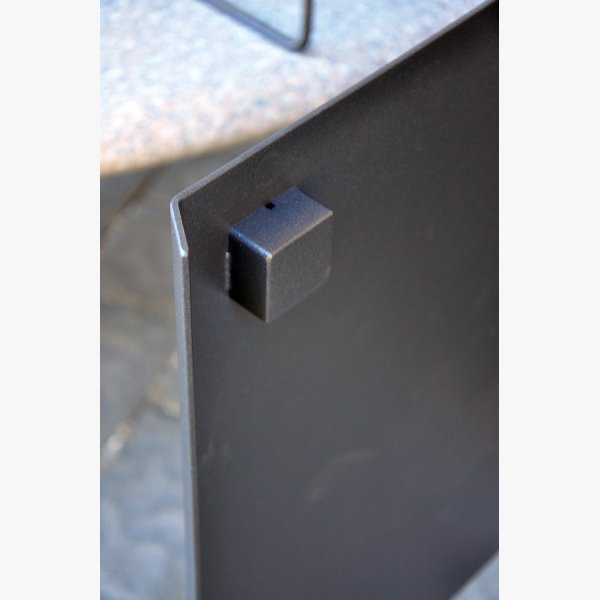 Wash basin made of tonalite from Texel area with steel furniture