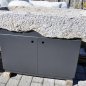 Old, deep feeding trough with steel furniture
