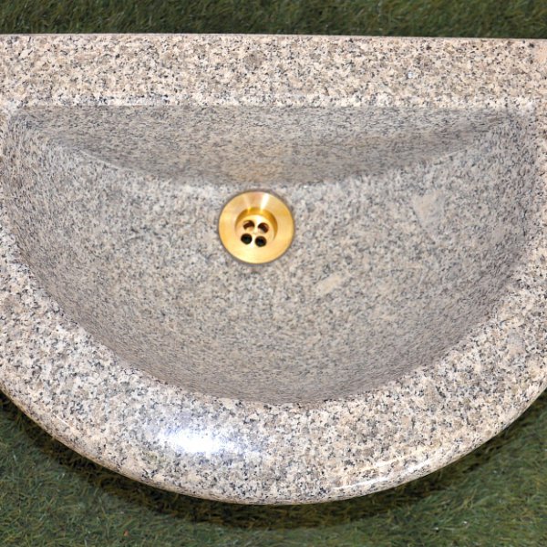 Basin in grey granite