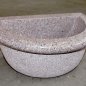 Basin in pink granite