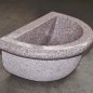 Basin in pink granite