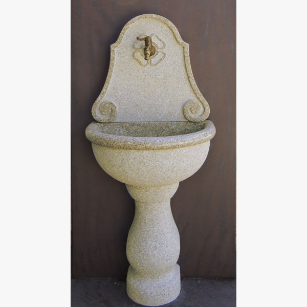Wall Fountain in yellow granite