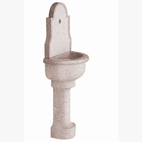Wall Fountain in pink granite