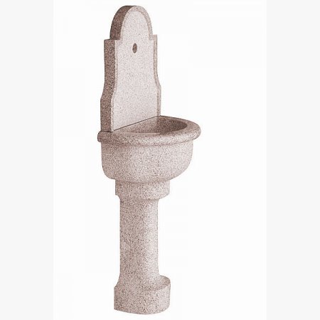 Wall Fountain in pink granite