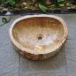 Wash basin of petrified wood