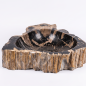 Versteinertes Holz Naturstein Waschbecken schwarz braun