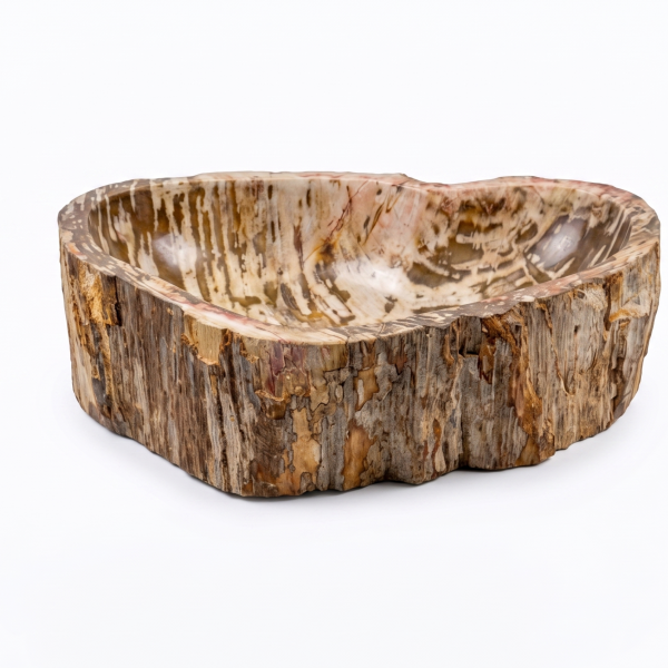 gelbliches versteinertes Holz Waschbecken