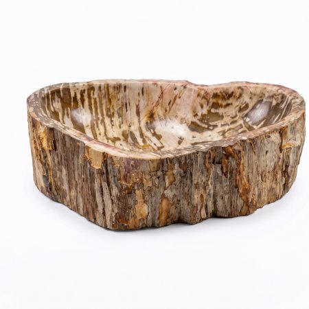 gelbliches versteinertes Holz Waschbecken