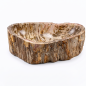 gelbliches versteinertes Holz Waschbecken