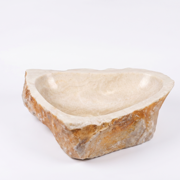 weißes-beiges  Waschbecken aus Onyx sehr Modern