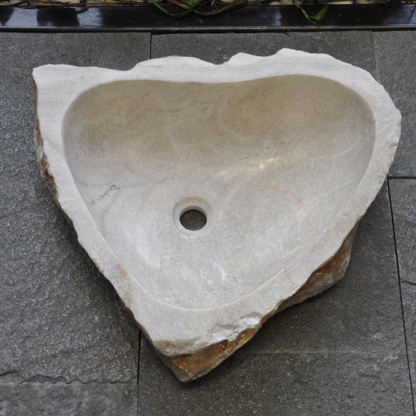 Lavandino bianco in Pietra Naturale