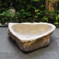 Natural Stoen Wasbasin, yellow white