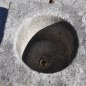 Antiker gräulicher Mörser umgerüstet zu einem Natursteinbrunnen aus Granit mit der Jahreszahl 1844