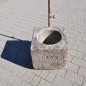 Antiker gräulicher Mörser umgerüstet zu einem Natursteinbrunnen aus Granit mit der Jahreszahl 1844