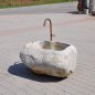 Natural stone boulder fountain for outdoor garden