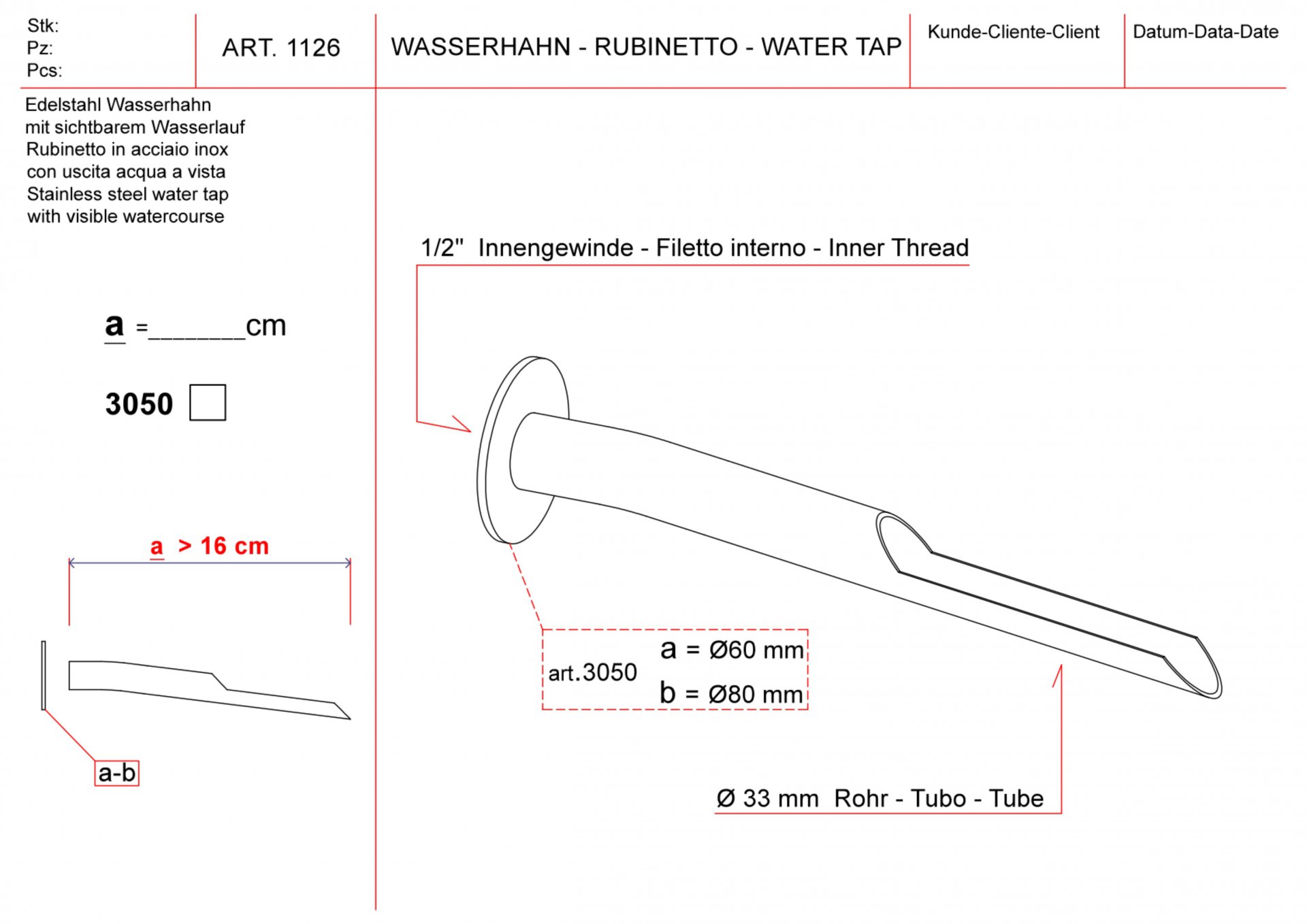 Water tap