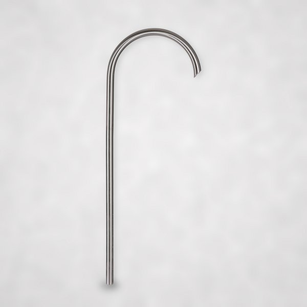 Stainless steel garden tap without valve – designer fitting for outdoor design