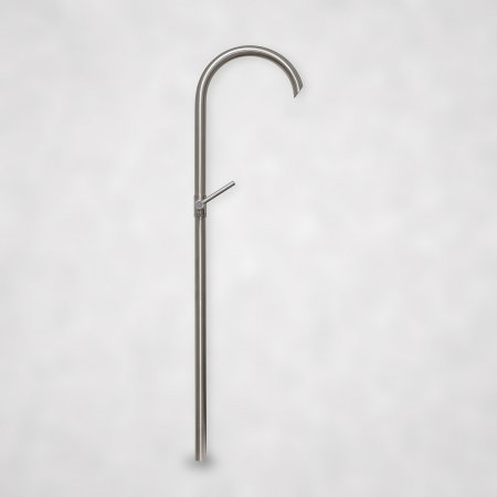 Steinbrunnen mit Wasserhahn – Edelstahl-Armatur mit Absperrventil für Gartenbrunnen