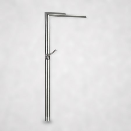 Edelstahl-Wasserhahn mit sichtbarem Wasserlauf – modernes Design für Gartenbrunnen