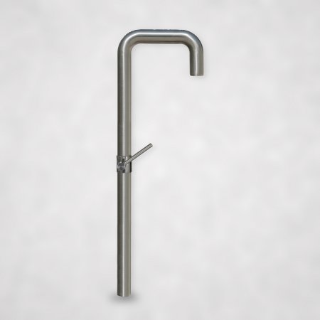 Design-Wasserhahn aus Edelstahl mit Absperrventil – Armatur nach Maß für die Gartengestaltung