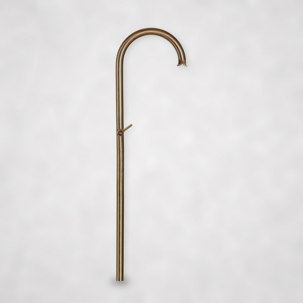 Steinbrunnen mit Wasserhahn – Messing-Armatur mit Absperrventil für Gartenbrunnen