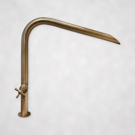 Außenwasserhahn aus Messing mit verlängertem Auslauf für Garten, Terrasse und Brunnen